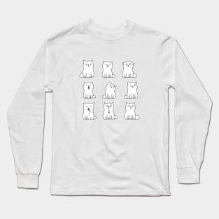 Nine cute white kittens Long Sleeve T-Shirt